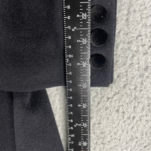 Vtg Laura Ashley Wool Coat Women 12 Full Length Double Breasted Velvet Collar - Picture 10 of 16